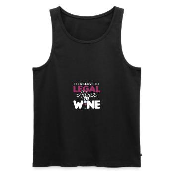 Lawyer Gifts for Law Students & Lawyers - Men's Premium Organic Tank Top - black - Front - AI Model Male 178 light (178cm)