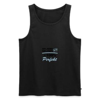 50 mama 50 papa 100 perfekt - Männer Premium Bio Tank Top - Schwarz - Vorne - Michal (187cm)