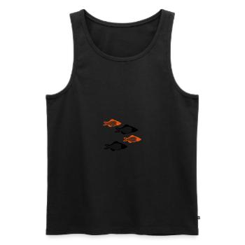 poisson - Débardeur bio Premium Homme - noir - Devant - Michal (187cm)