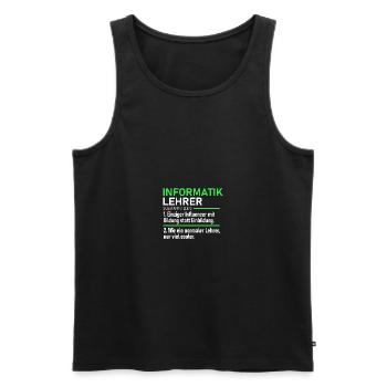 Informatik Lehrer Lehrerin Schule Abschieds Beruf - Männer Premium Bio Tank Top - Schwarz - Vorne - AI Model Male 178 light (178cm)