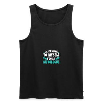 Theatre motif for theatre actors - Men's Premium Organic Tank Top - black - Front - AI Model Male 178 light (178cm)