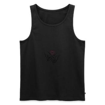 hold hands dear heart - Men's Premium Organic Tank Top - black - Front - AI Model Male 178 light (178cm)