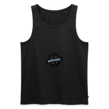 membre officiel de l'équipe 02 - Débardeur bio Premium Homme - noir - Devant - Michal (187cm)