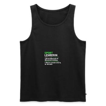 Sport Lehrer Lehrerin Schule Abschieds Beruf - Männer Premium Bio Tank Top - Schwarz - Vorne - AI Model Male 178 light (178cm)