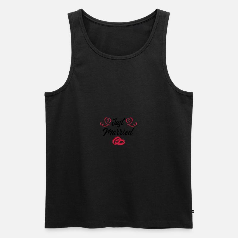 just married ringe - Männer Premium Bio Tank Top - Schwarz