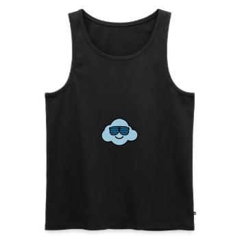 cloud sunglasses 02 - Men's Premium Organic Tank Top - black - Front - AI Model Male 178 light (178cm)