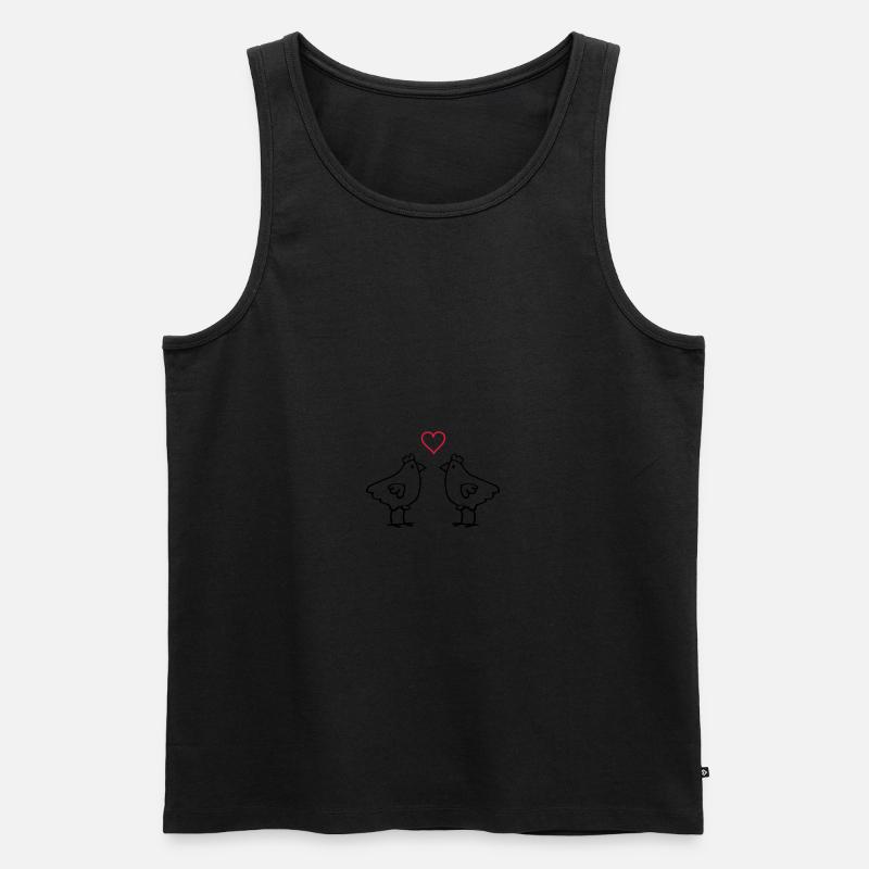 chicken liebe - Männer Premium Bio Tank Top - Schwarz