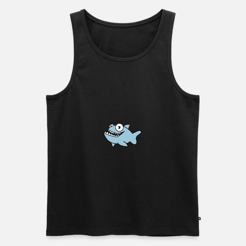 piranha 02 - Männer Premium Bio Tank Top - Schwarz