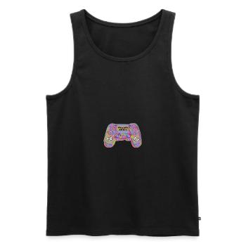RUDIGAMER CONTROLLER BRO - Männer Premium Bio Tank Top - Schwarz - Vorne - Michal (187cm)