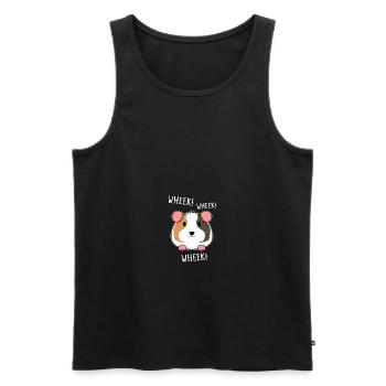 Meerschweinchen Mama Frauen Mädchen - Männer Premium Bio Tank Top - Schwarz - Vorne - Michal (187cm)