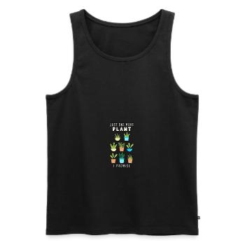 Just One More Plant I Promise - Männer Premium Bio Tank Top - Schwarz - Vorne - Michal (187cm)