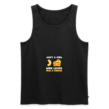 Just a Girl Who Loves Mac And Cheese - Männer Premium Bio Tank Top - Schwarz - Vorne - Michal (187cm)