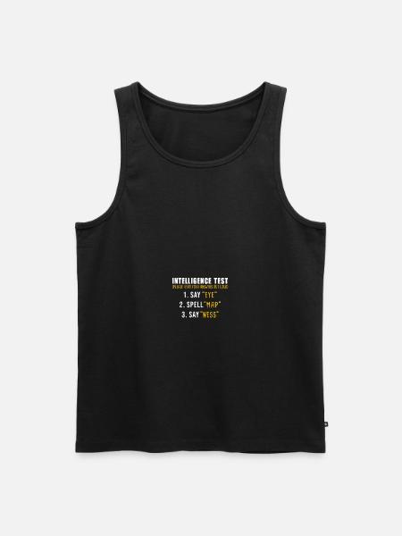 Intelligence Test - Männer Premium Bio Tank Top - Schwarz
