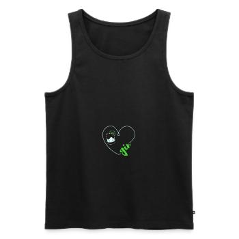 Gin Love Heart - Gin Lover - Männer Premium Bio Tank Top - Schwarz - Vorne - Michal (187cm)