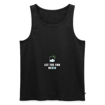 Let The Fun Be Gin - Männer Premium Bio Tank Top - Schwarz - Vorne - Michal (187cm)