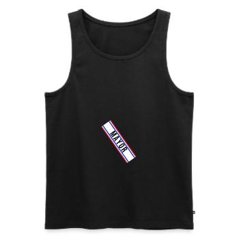Mayor Sash Costume - Blue/Red - Männer Premium Bio Tank Top - Schwarz - Vorne - Michal (187cm)