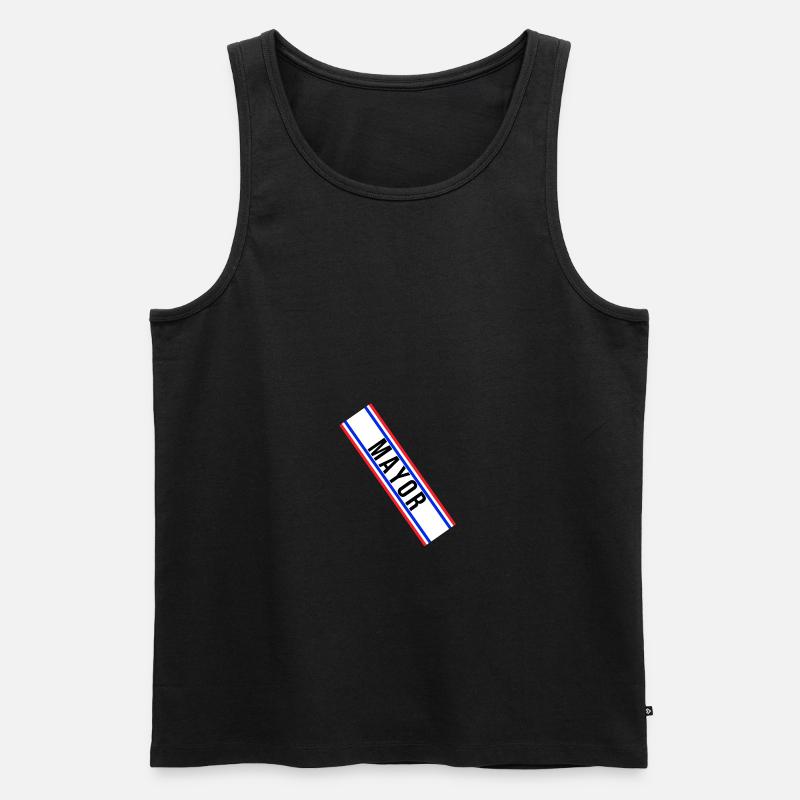 Mayor Sash Costume - Blue/Red - Männer Premium Bio Tank Top - Schwarz