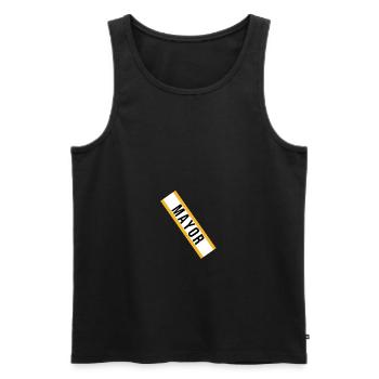 Mayor Sash Costume - Yellow - Männer Premium Bio Tank Top - Schwarz - Vorne - Michal (187cm)