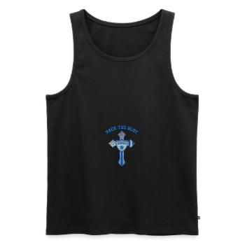 Law Enforcement Back The Blue Law Enforce - Männer Premium Bio Tank Top - Schwarz - Vorne - AI Model Male 178 light (178cm)