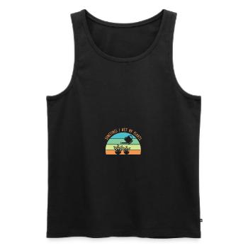 Sometimes I Wet My Plants - Männer Premium Bio Tank Top - Schwarz - Vorne - AI Model Male 178 light (178cm)