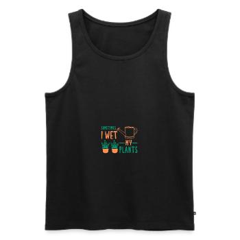 Sometimes I Wet My Plants - Männer Premium Bio Tank Top - Schwarz - Vorne - AI Model Male 178 light (178cm)