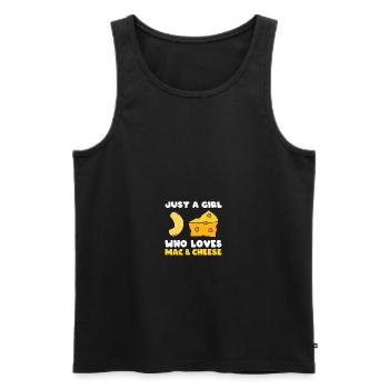 Just a Girl Who Loves Mac And Cheese - Männer Premium Bio Tank Top - Schwarz - Vorne - Michal (187cm)