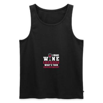Wine Glas Drinking Drinking Wine Lover - Männer Premium Bio Tank Top - Schwarz - Vorne - Michal (187cm)