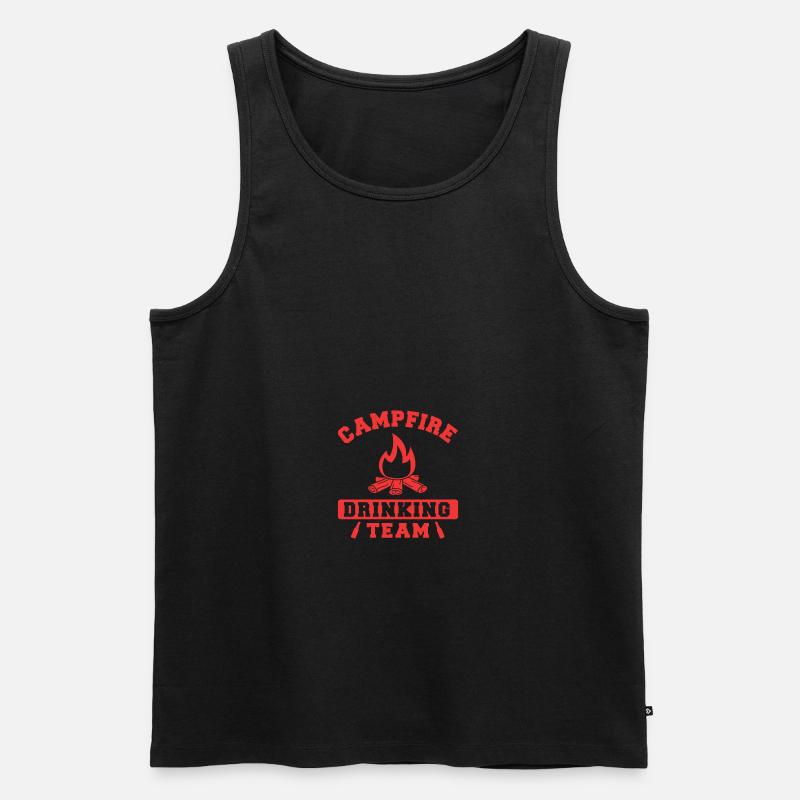Campfire Drinking Team - Männer Premium Bio Tank Top - Schwarz