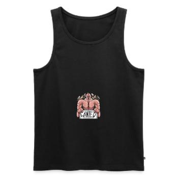 Bigfoot Wanted - Männer Premium Bio Tank Top - Schwarz - Vorne - Michal (187cm)