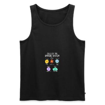 Cells Of Immune System - Biology Teacher - Männer Premium Bio Tank Top - Schwarz - Vorne - AI Model Male 178 light (178cm)