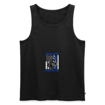 Go Ahead Run He Likes Fast Food - Männer Premium Bio Tank Top - Schwarz - Vorne - Michal (187cm)