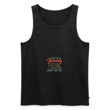 Life is a Journey Enjoy the Ride Motorhome Camping - Männer Premium Bio Tank Top - Schwarz - Vorne - Michal (187cm)