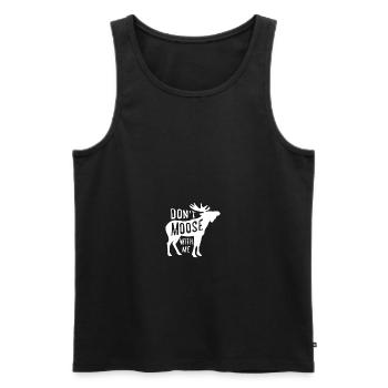 Canadian Hunting - Dont Moose With Me - Männer Premium Bio Tank Top - Schwarz - Vorne - Michal (187cm)