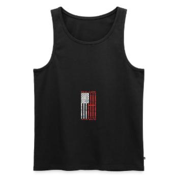Real Cars Don't Shift Themselves Muscle Car - Männer Premium Bio Tank Top - Schwarz - Vorne - Michal (187cm)