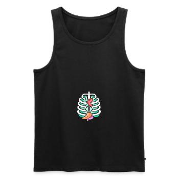 Human Anatomy Costume Halloween - Männer Premium Bio Tank Top - Schwarz - Vorne - AI Model Male 178 light (178cm)