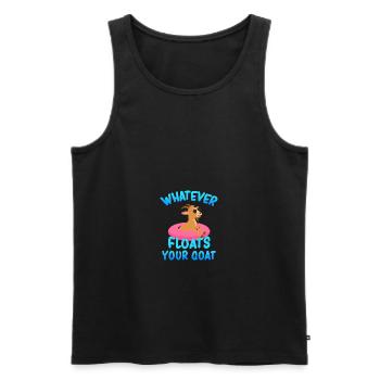 Whatever Floats Your Goat - Männer Premium Bio Tank Top - Schwarz - Vorne - Michal (187cm)