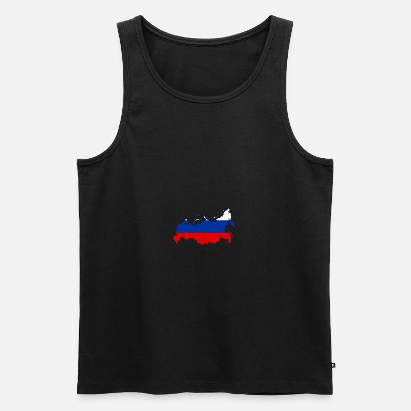 Russie Russie Poutine - Débardeur bio Premium Homme - noir