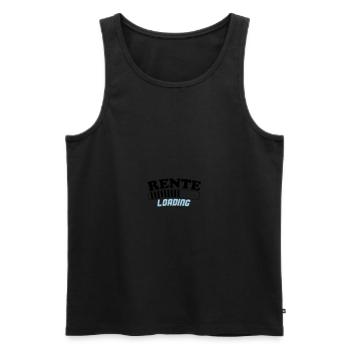 rente loading 02 - Männer Premium Bio Tank Top - Schwarz - Vorne - AI Model Male 178 light (178cm)