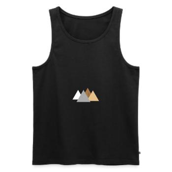 Bergpanorama, Bergkette, Berge - Männer Premium Bio Tank Top - Schwarz - Vorne - AI Model Male 178 light (178cm)
