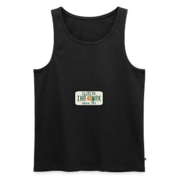 Floride ih8wrk usa sunshine state i hate work - Débardeur bio Premium Homme - noir - Devant - AI Model Male 178 light (178cm)