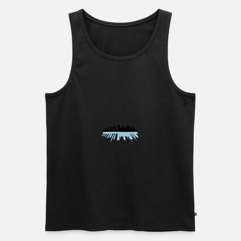 city skyline - Männer Premium Bio Tank Top - Schwarz