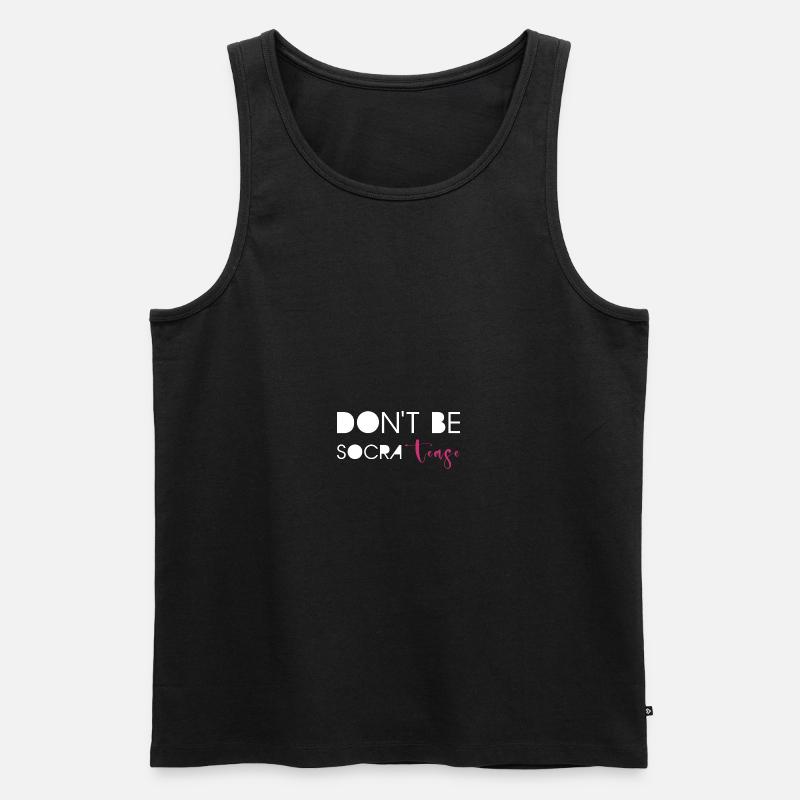 Socrates Greek Philosopher Wisdom Gift - Men's Premium Organic Tank Top - black