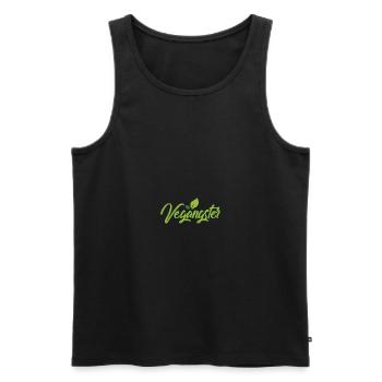 Vegangster Funny Health Food - Débardeur bio Premium Homme - noir - Devant - Michal (187cm)