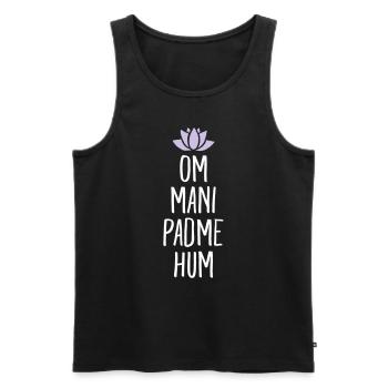 Om Mani Padme Hum Yoga Yogi Mantra - Männer Premium Bio Tank Top - Schwarz - Vorne - AI Model Male 178 light (178cm)