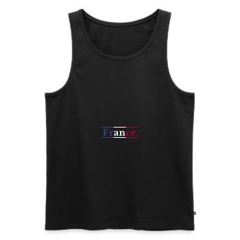 Frankreich - Männer Premium Bio Tank Top - Schwarz - Vorne - Michal (187cm)