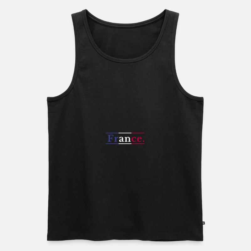 Frankreich - Männer Premium Bio Tank Top - Schwarz