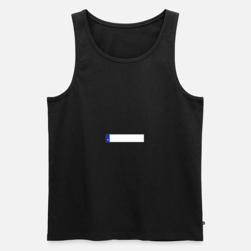 Nummernschild Blanko Individuell Geschenk Idee - Männer Premium Bio Tank Top - Schwarz