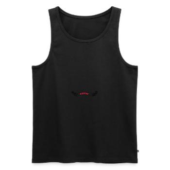 équipage - Débardeur bio Premium Homme - noir - Devant - AI Model Male 178 light (178cm)