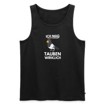 Taubenrennen Vogel Tier Lustiges Geschenk Taube - Männer Premium Bio Tank Top - Schwarz - Vorne - Michal (187cm)