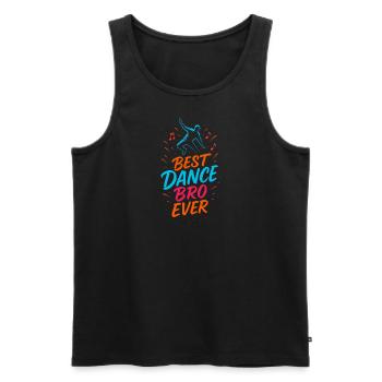 Bester Tanzbruder aller Zeiten - Männer Premium Bio Tank Top - Schwarz - Vorne - AI Model Male 178 light (178cm)